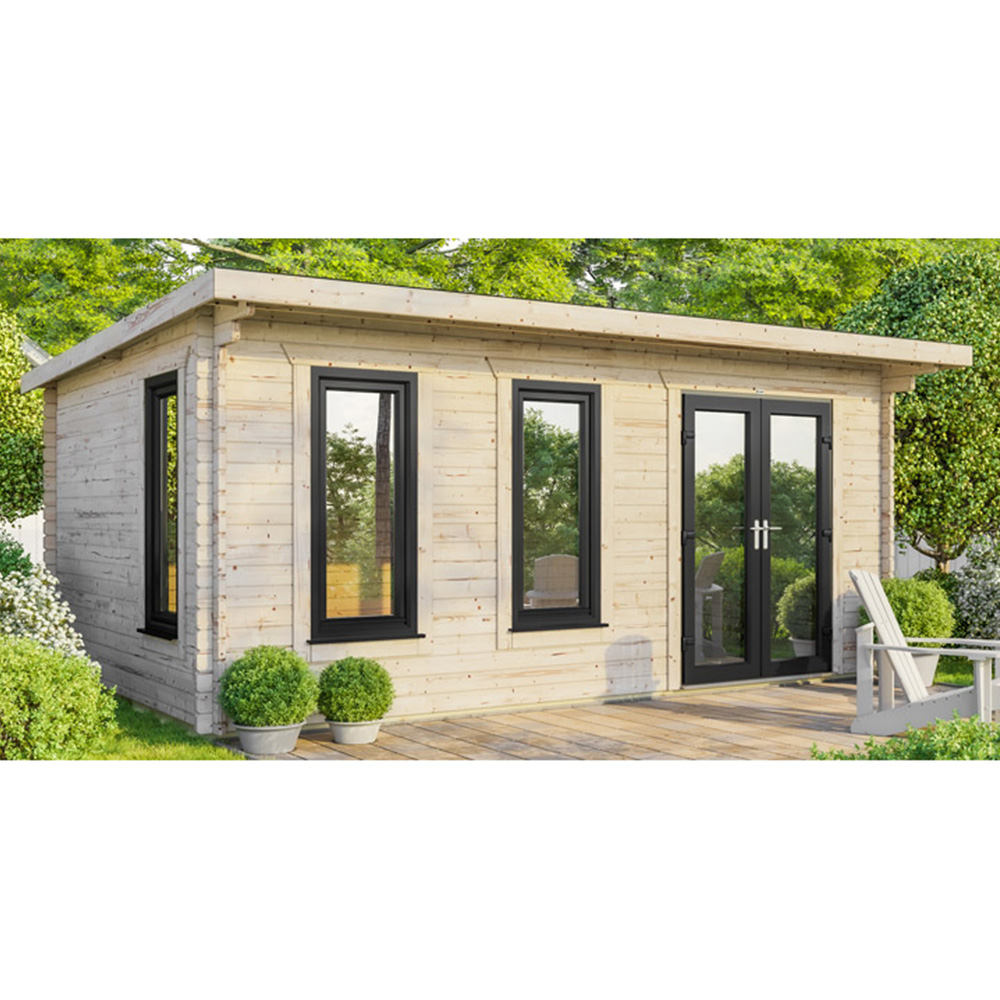 Power Sheds 20 x 14ft Right Double Door Pent Log Cabin Image 9
