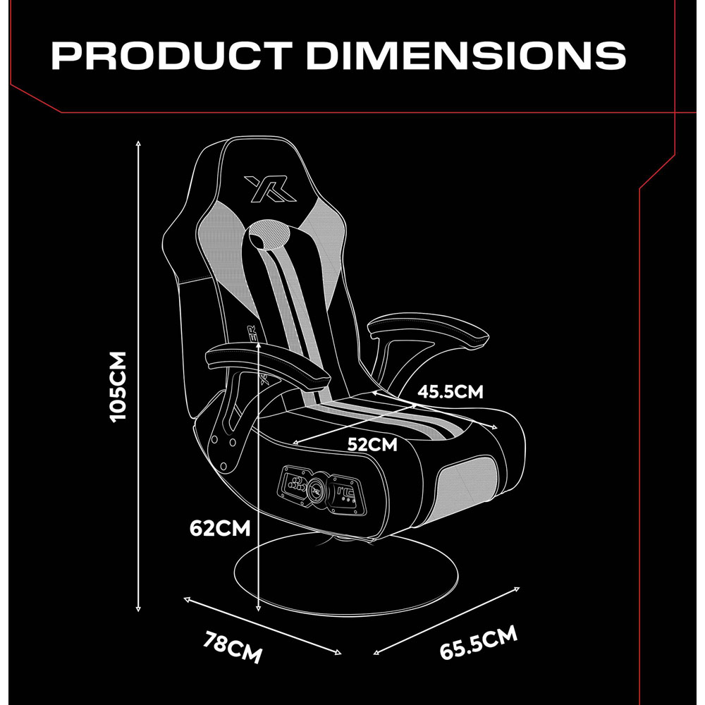 X Rocker Torque 2.1 Red Stereo Audio Console Gaming Chair with Vibration Image 7