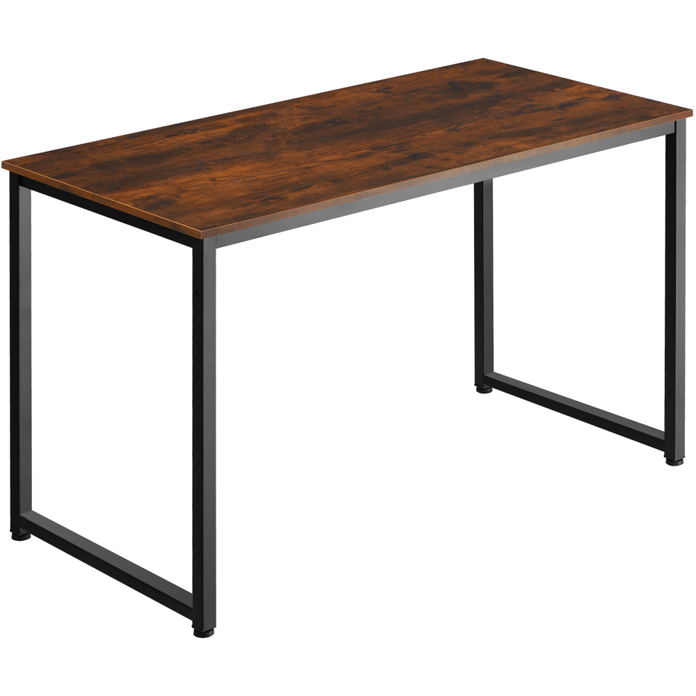 tectake Flint Dark Wood Office Desk Image 2