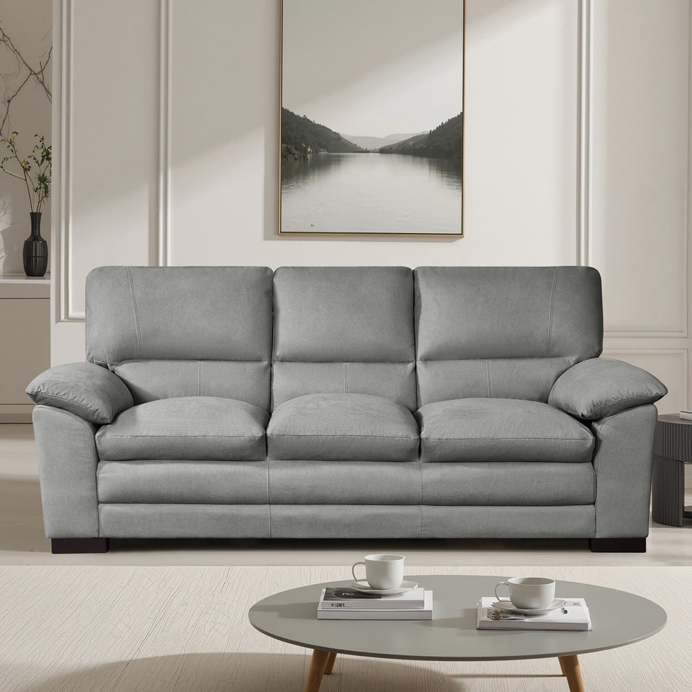 Artemis Home Ramona 3 Seater Grey Fabric Sofa Image 3
