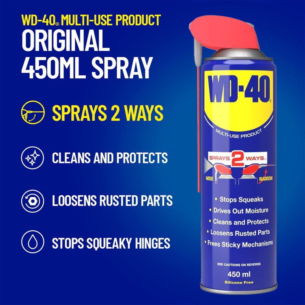 WD-40 Multi-Use Lubricant 450ml with Specialist Silicone 400ml Image 9