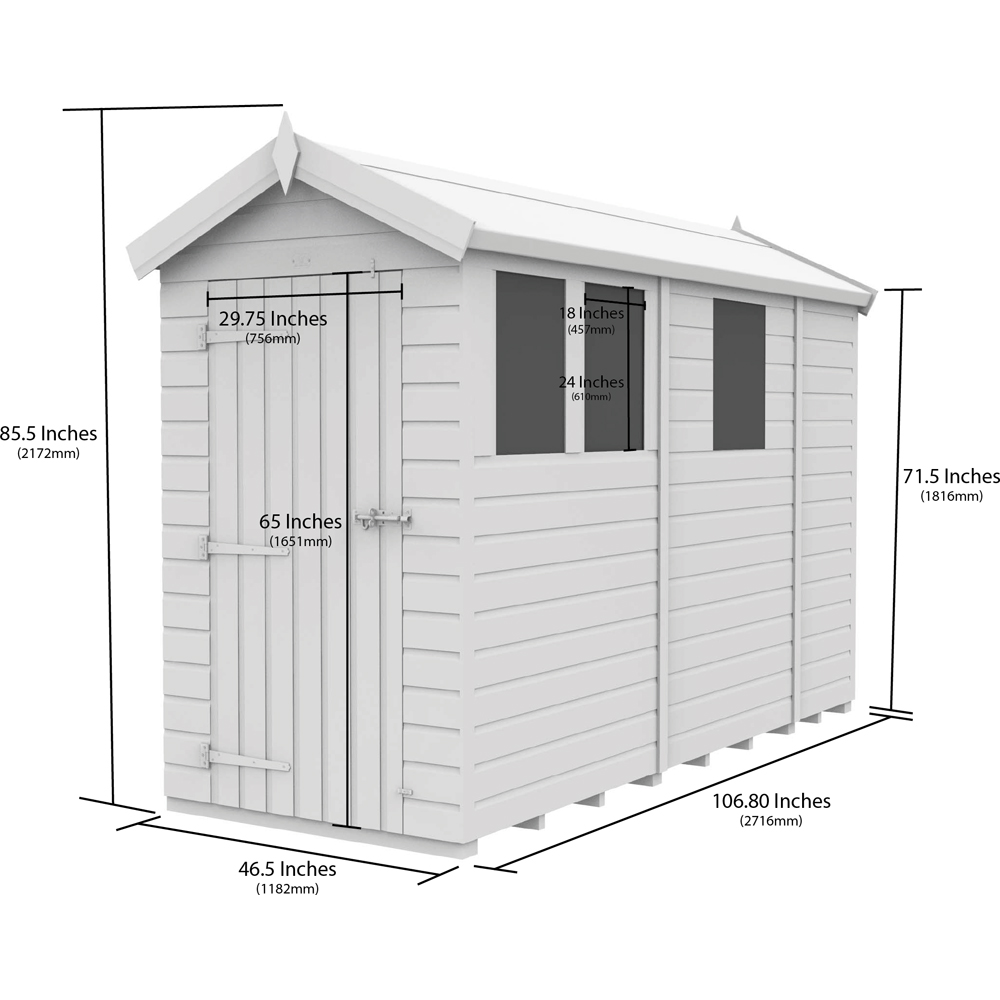 DIY Sheds 4 x 9ft Tongue and Groove Timber Apex Garden Shed Image 9
