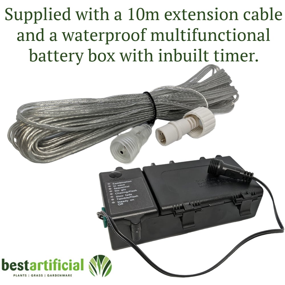 Best Artificial 10m Multicoloured Multi Function Battery Powered Icicle Light Image 4