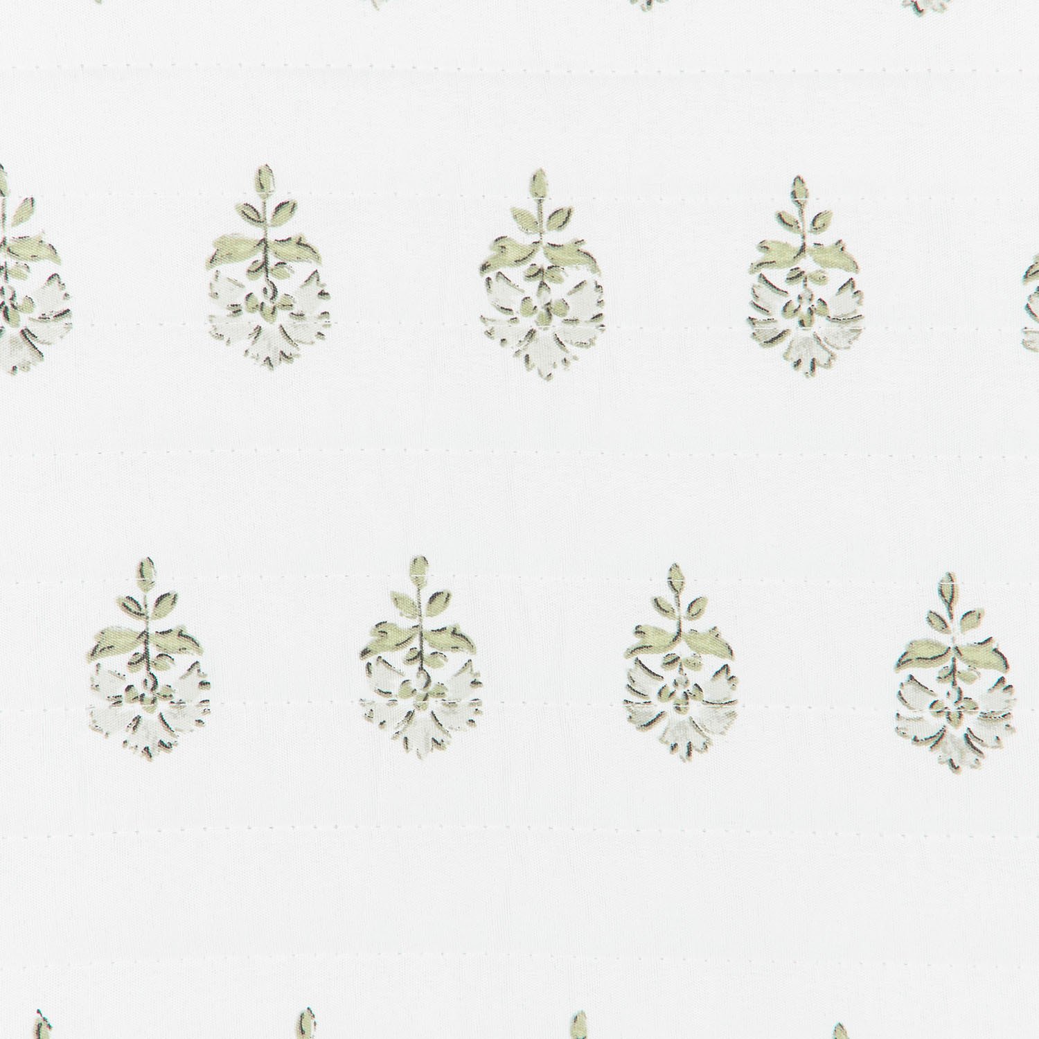 Samaira Printed Bedspread White and Sage Image 4