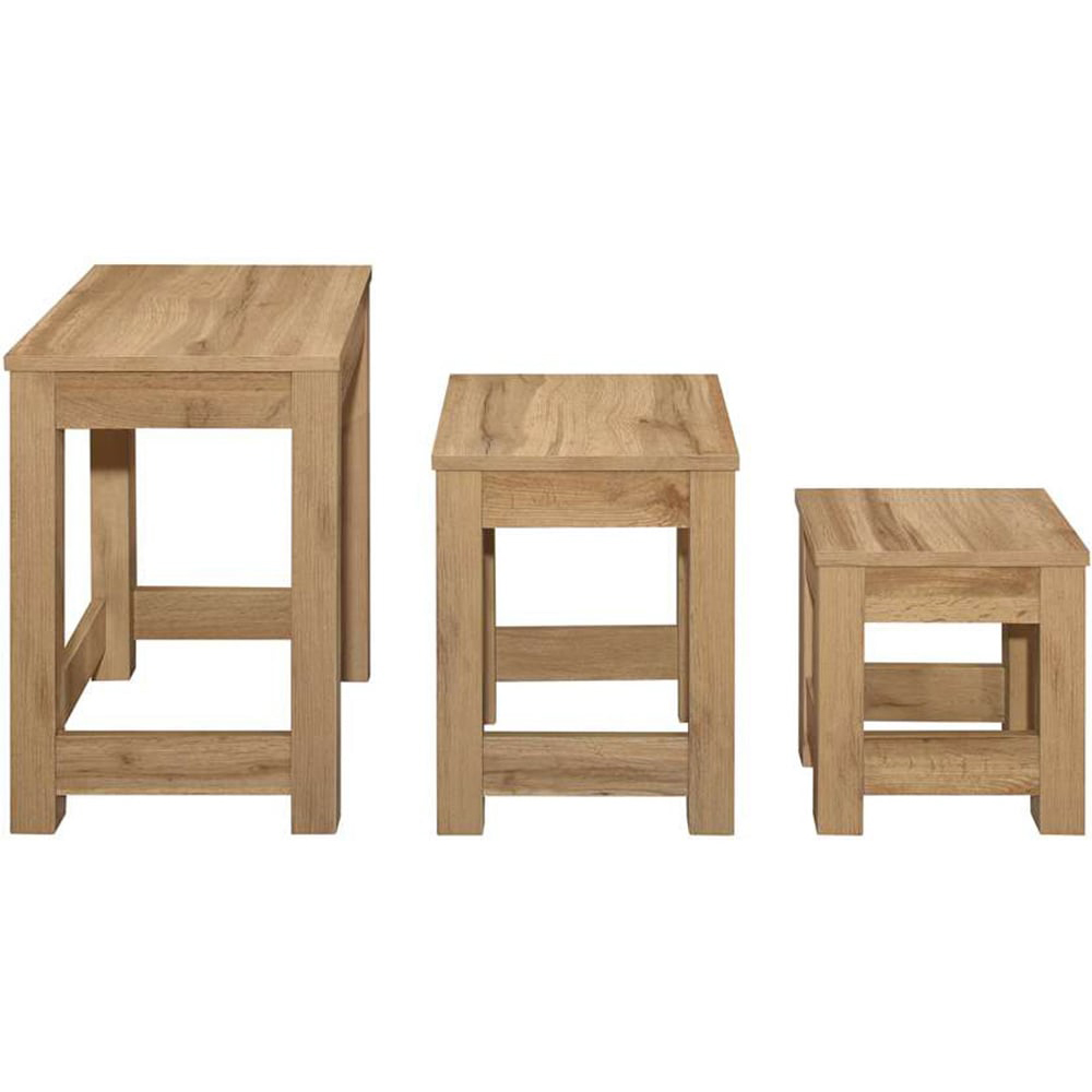 Compton Oak Nest of Tables Set of 3 Image 5