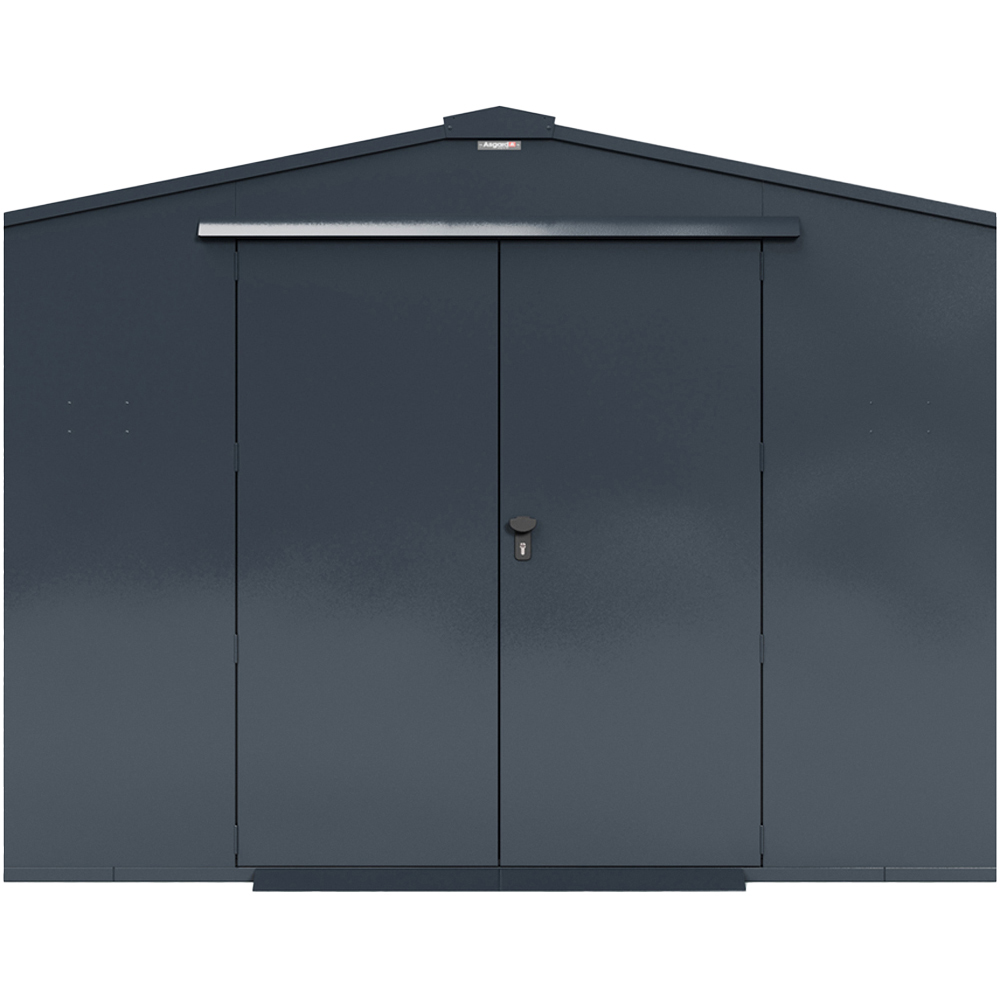Asgard Garrison 10 x 18ft Double Door Grey High Security Apex Workshop Shed Image 3