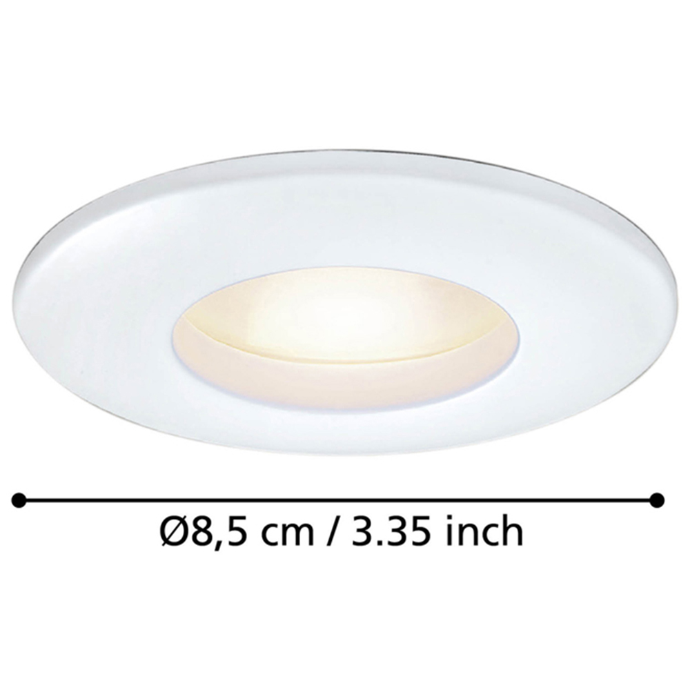 EGLO Margo Aluminium White Outdoor Recessed LED Light Image 4