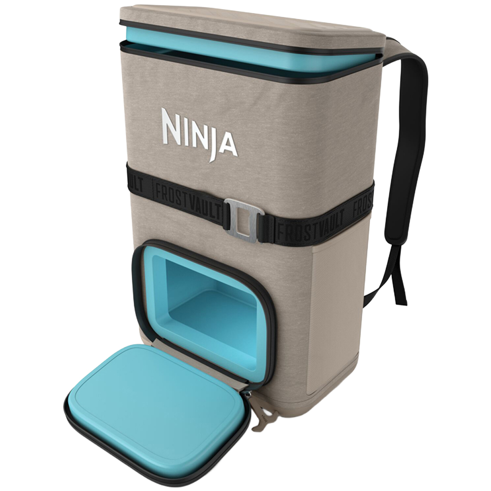 Ninja FrostVault Go Cream Leakproof Soft Cooler Backpack with Ice Packs 17L Image 1