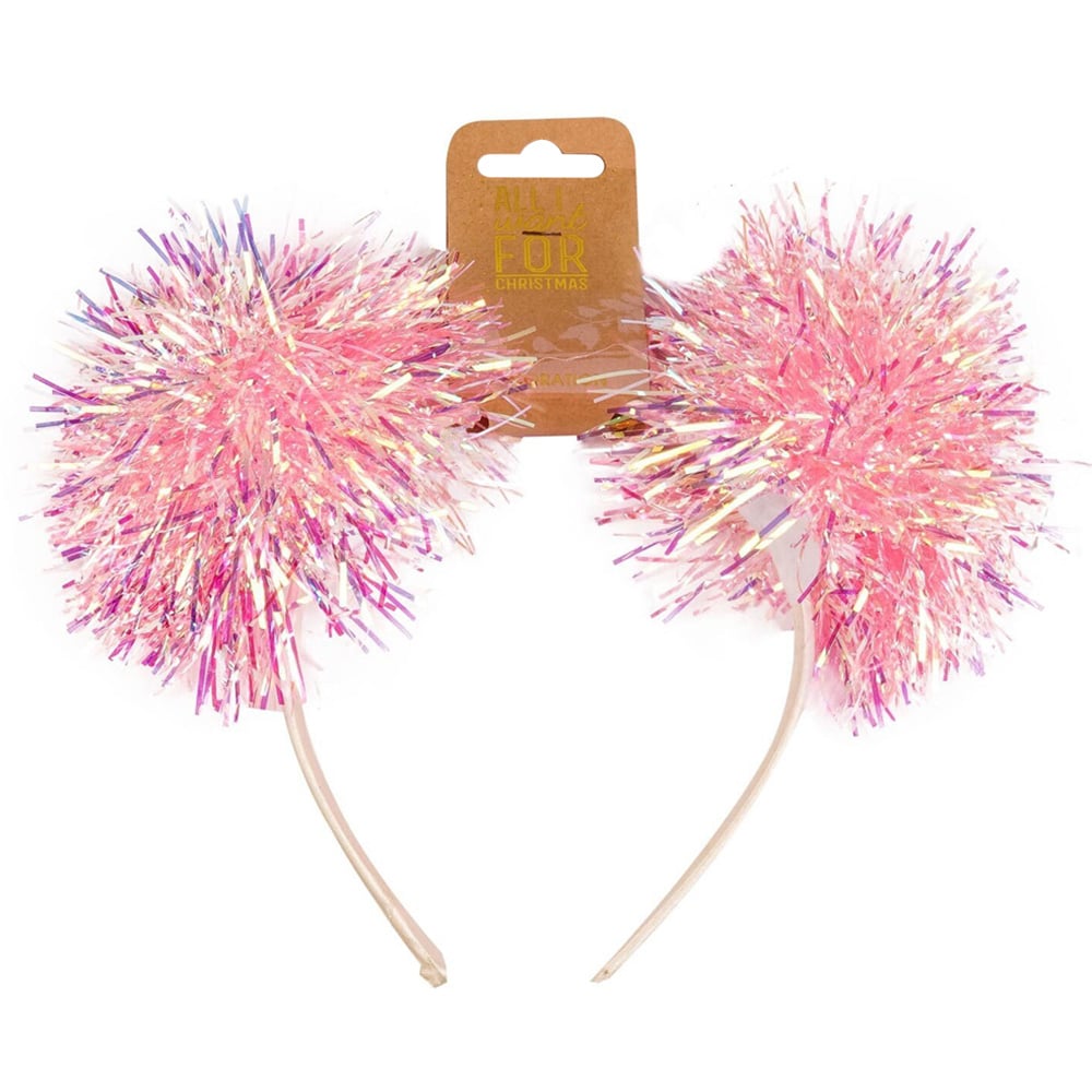 Pom Pom Tinsel Headband Image 3
