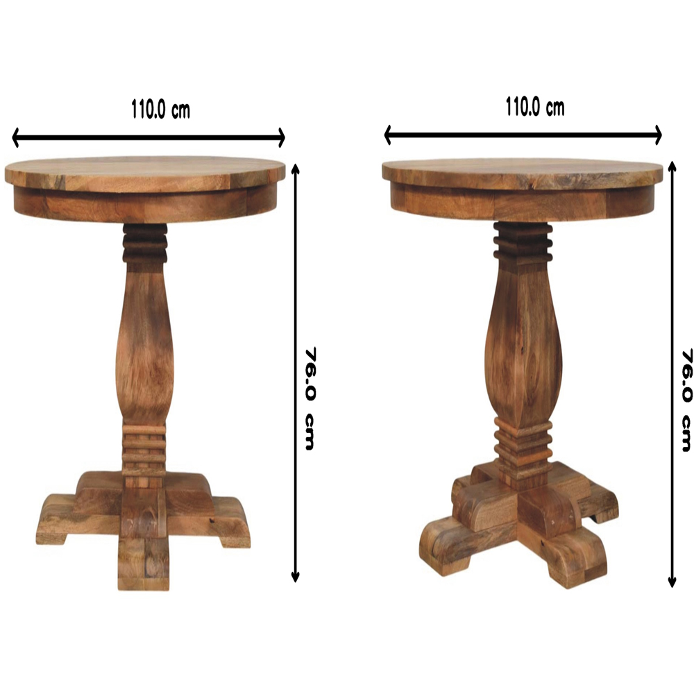 Artisan Furniture Valentina Chestnut 2 Seater Round Mango Wood Dining Table Image 9