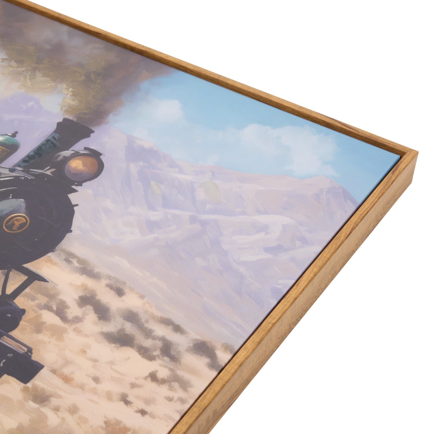 Western Train Heist Framed Canvas Image 4