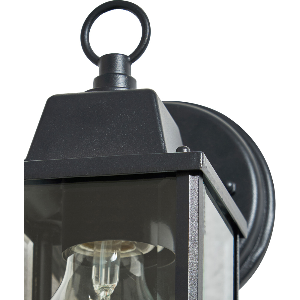 Zink Ceres Black Bevelled Glass Lantern Wall Light Image 4