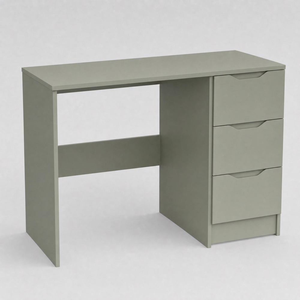 FWStyle Luno 3 Drawer Green Vanity Dressing Table Image 5
