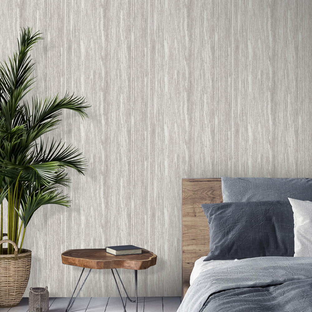 Design ID Wood Grain Light Grey Wallpaper Image 4