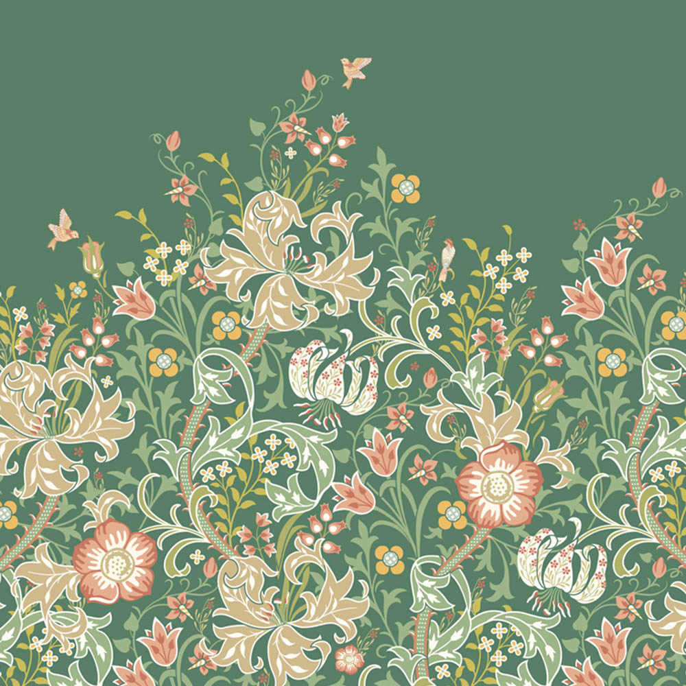 Origin Murals Trailing Lily Green Wall Mural Image 2
