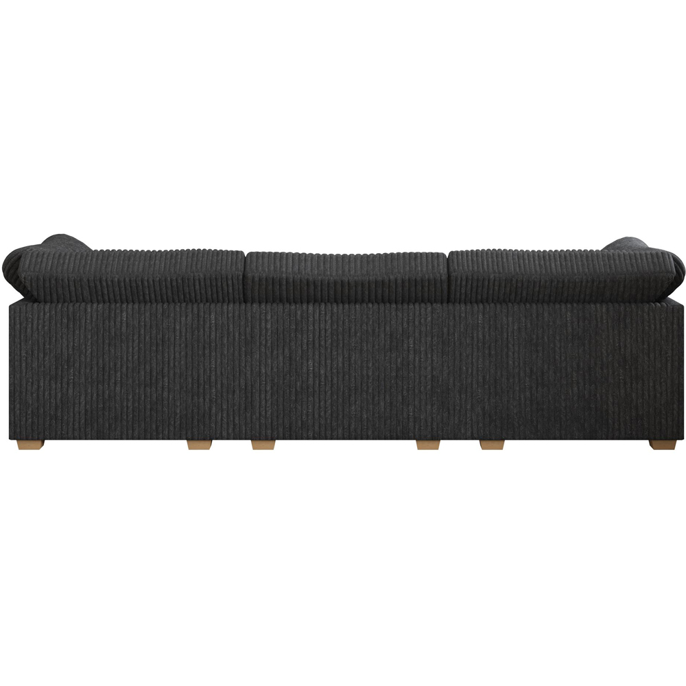Nestle 5 Seater Steel Plush Faux Fur Fixed Back U-Shape Sofa Image 5