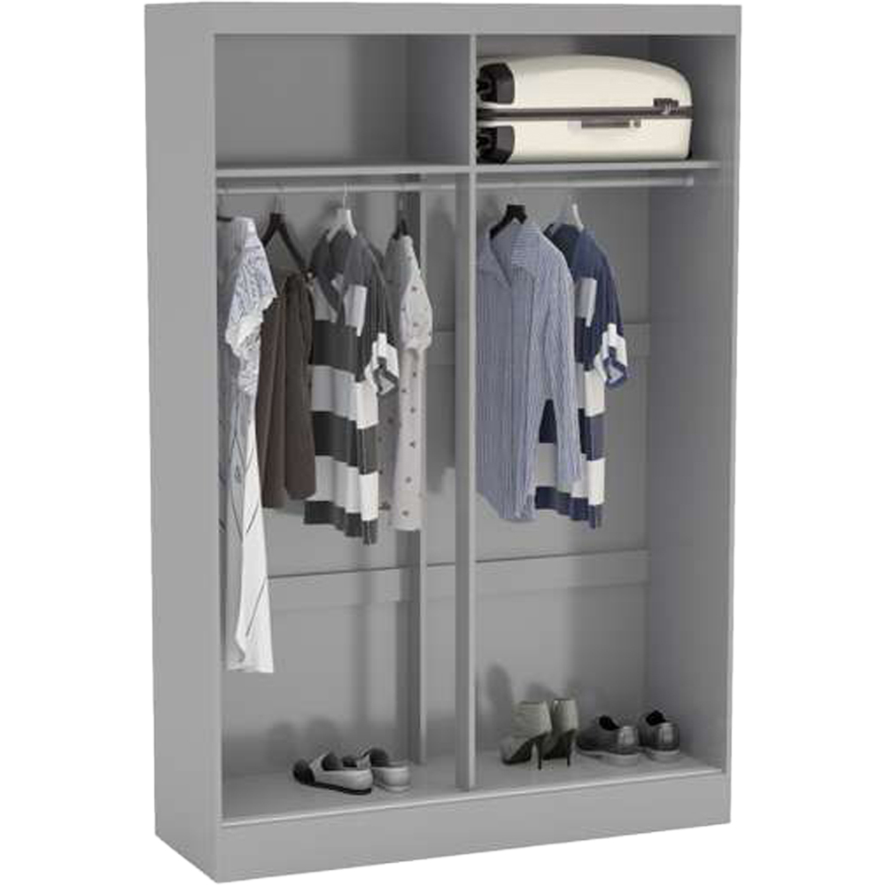 Lynx 2 Door Grey Mirror Sliding Wardrobe Image 3