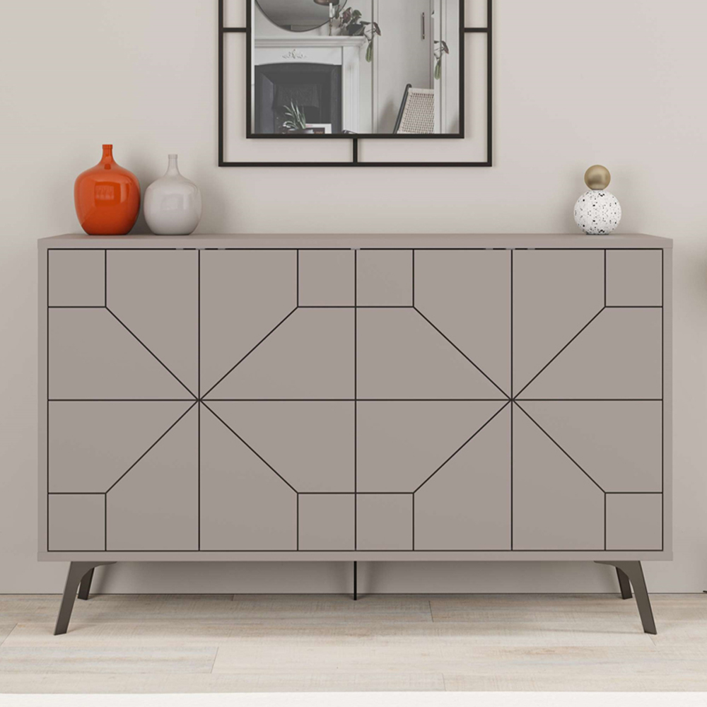 Decortie Dune Mocha Grey Console Sideboard Image 1