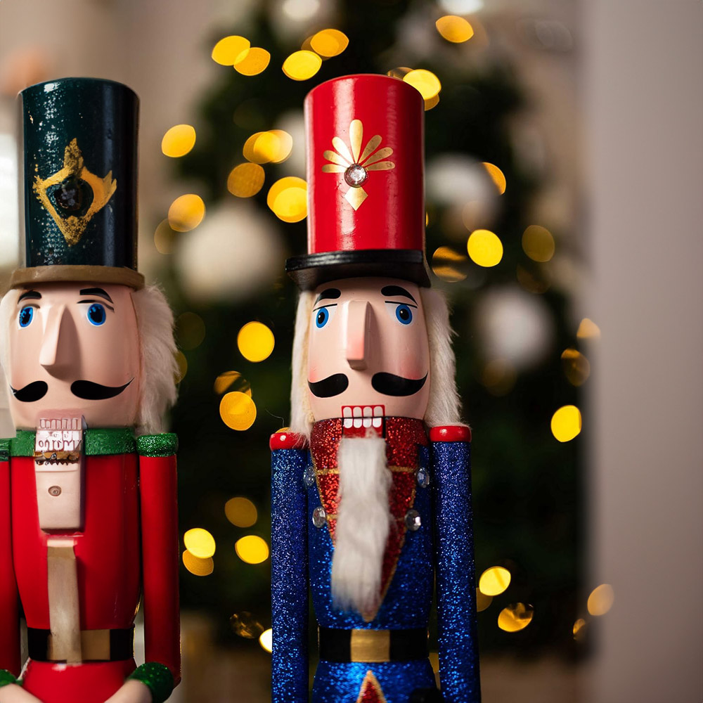 Marco Paul Blue Metal Nutcracker Image 3