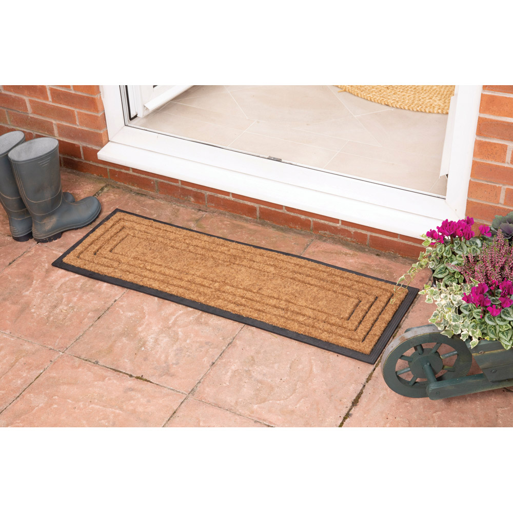 Eselle Chadderton Border Natural Coir Door Mat 40 x 120cm Image 4