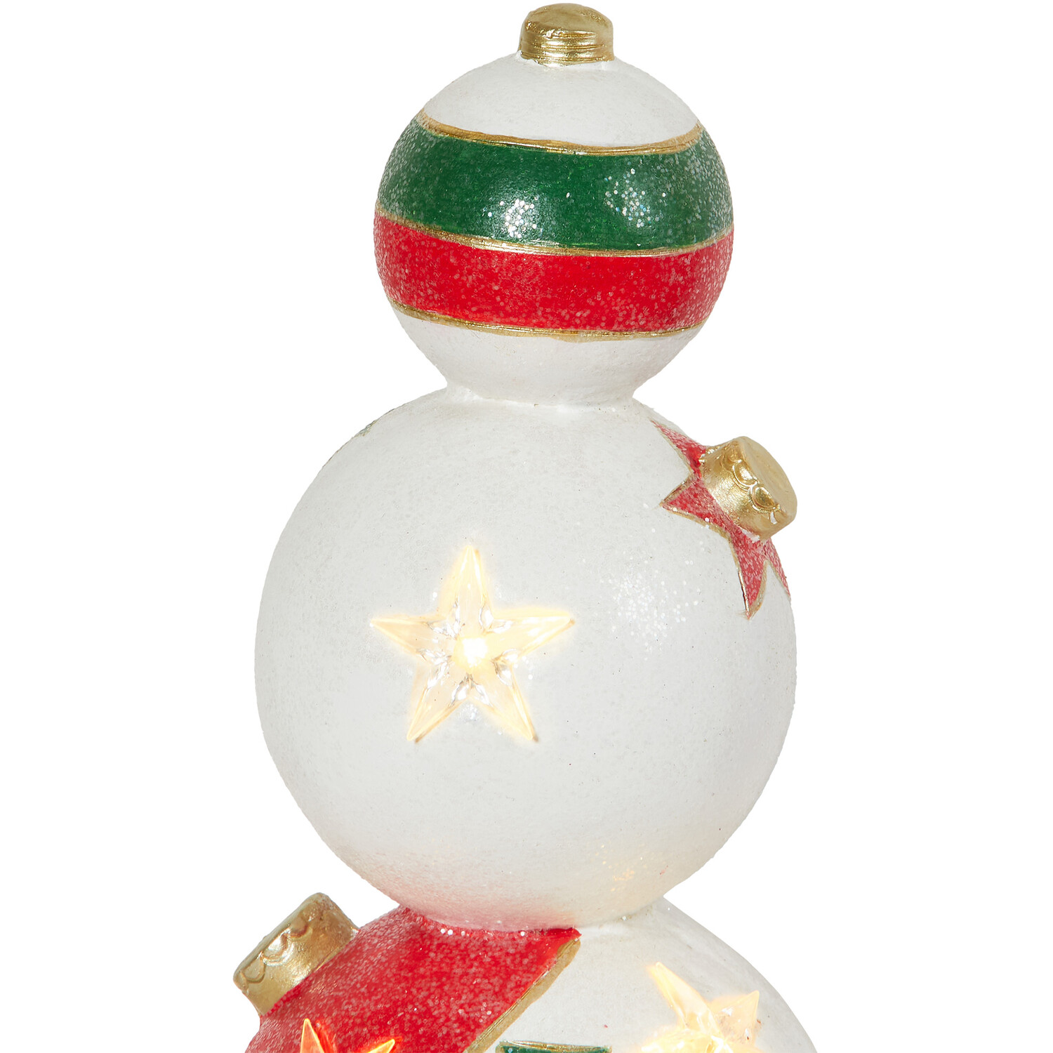 Stacked LED Bauble Ornament - White Image 4