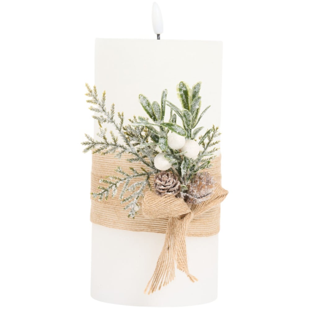 Hessian Pine LED Candle Image 3