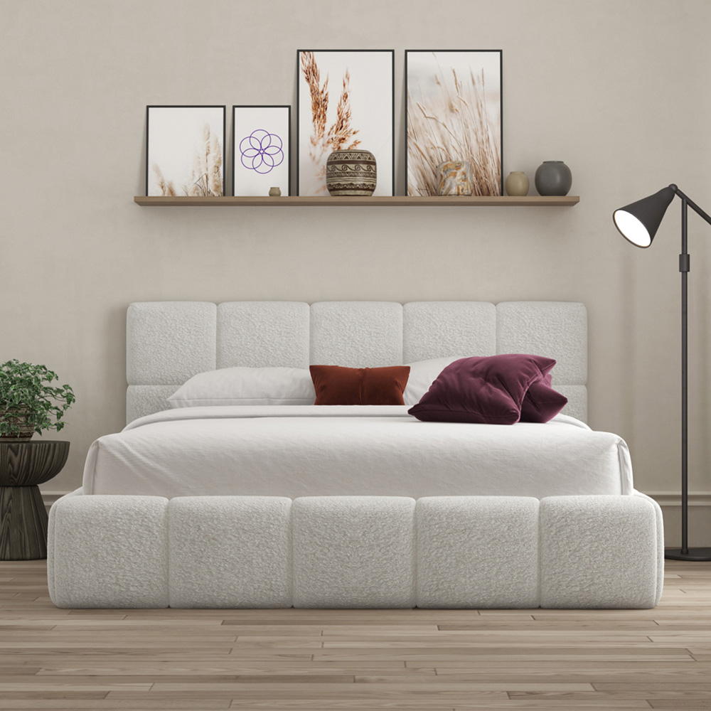 DS Living Ovella Small Double Dove Cubed Ottoman Bed Image 4