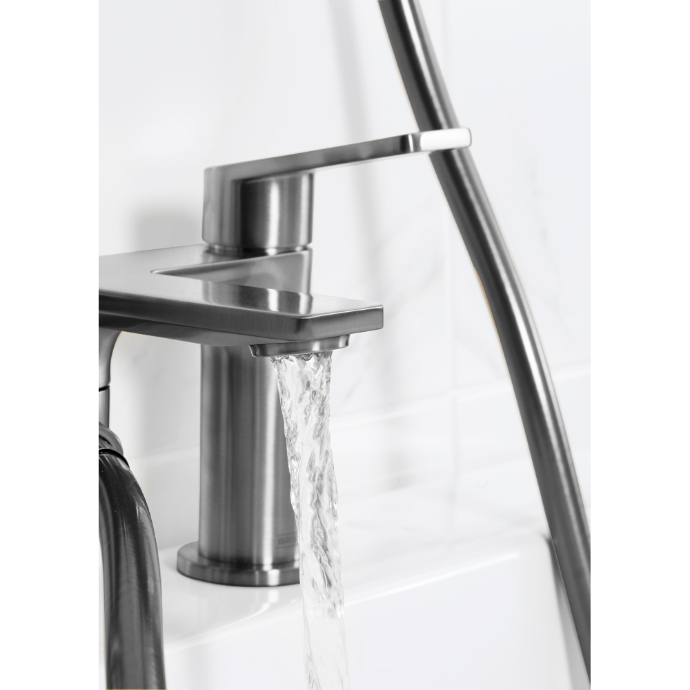 Bristan Frammento Gunmetal Grey Bath Shower Mixer Tap with Handset Image 4