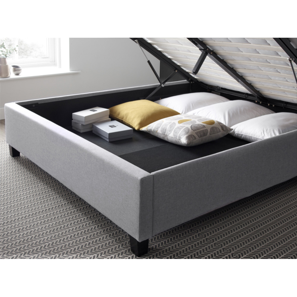 Brandon King Size Grey Fabric Ottoman Bed Image 4