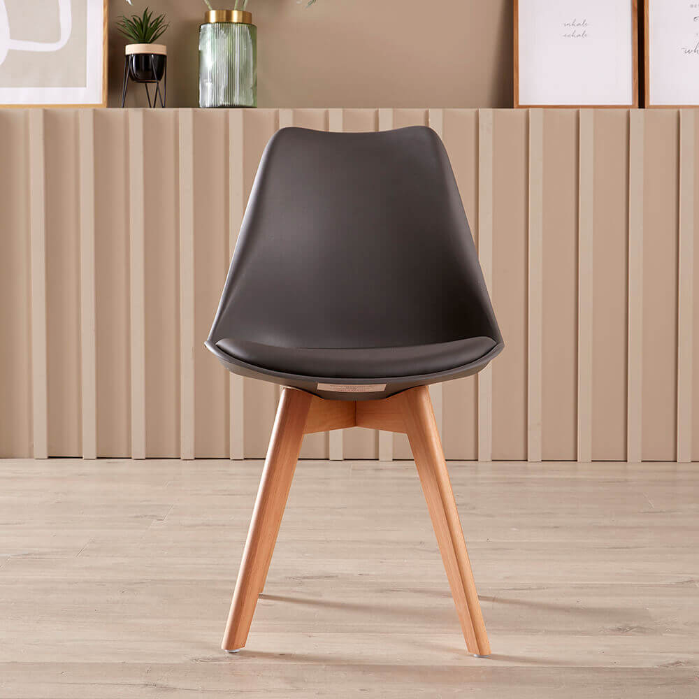 Home Source Lisbon Set of 2 Grey Dining Chair Image 4