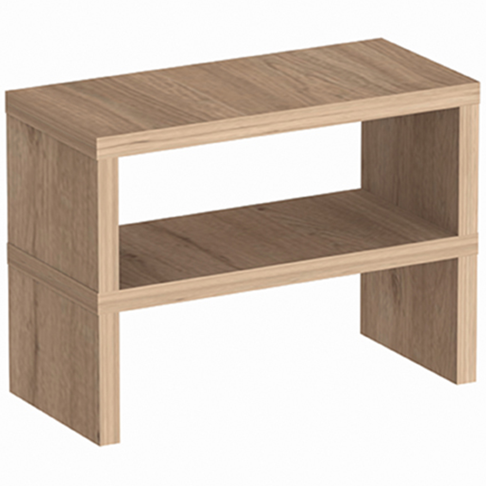 Decortie Dean Natural Oak 2-Tier Worktop Desk Shelf Image 2