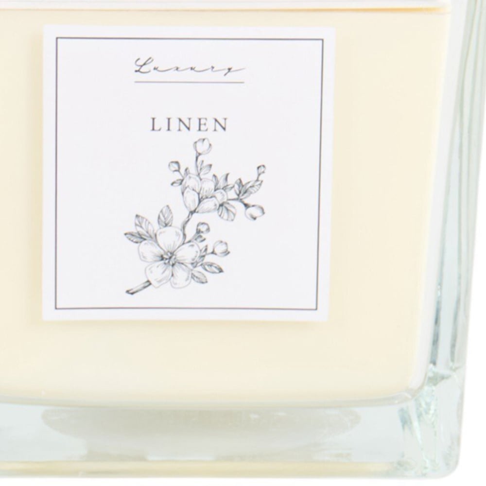 XL Square Candle Soft Linen Image 4