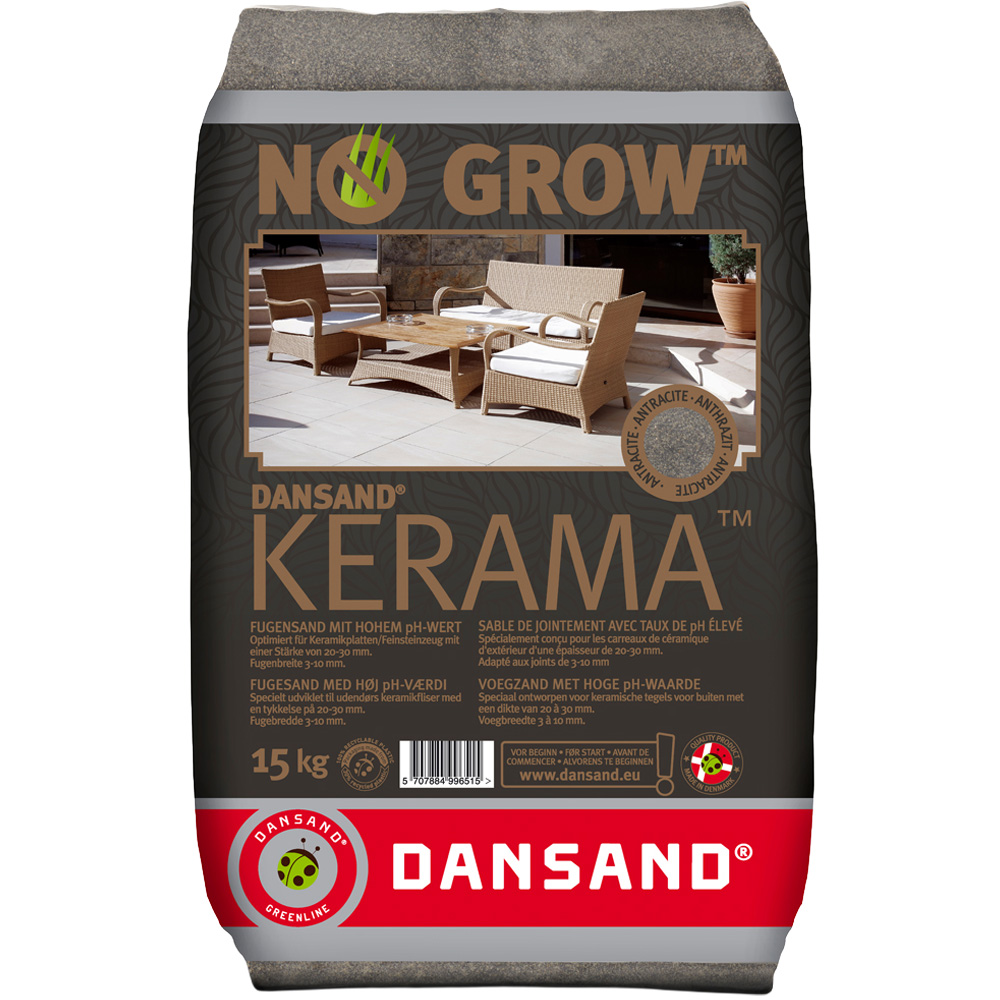 Dansand NO GROW Kerama Anthracite Ceramic and Porcelain Patio Tile Joint Filling Sand 15kg 2 Pack Image 2