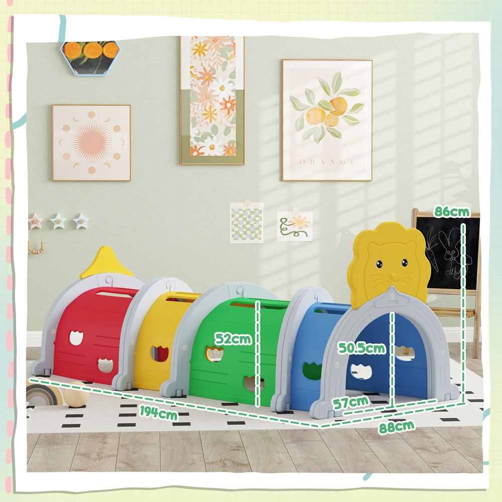 AIYAPLAY Kids Lion Play Tunnel Image 9