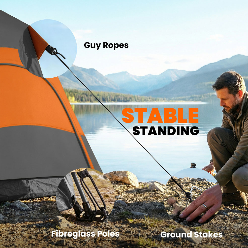 Outsunny Double Layer Portable Pop-Up Tent with Rainfly Image 7
