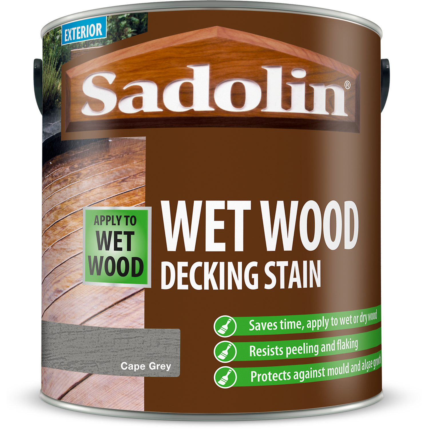 Sadolin Wet Decking Stain 2.5L Cape Grey Image 3