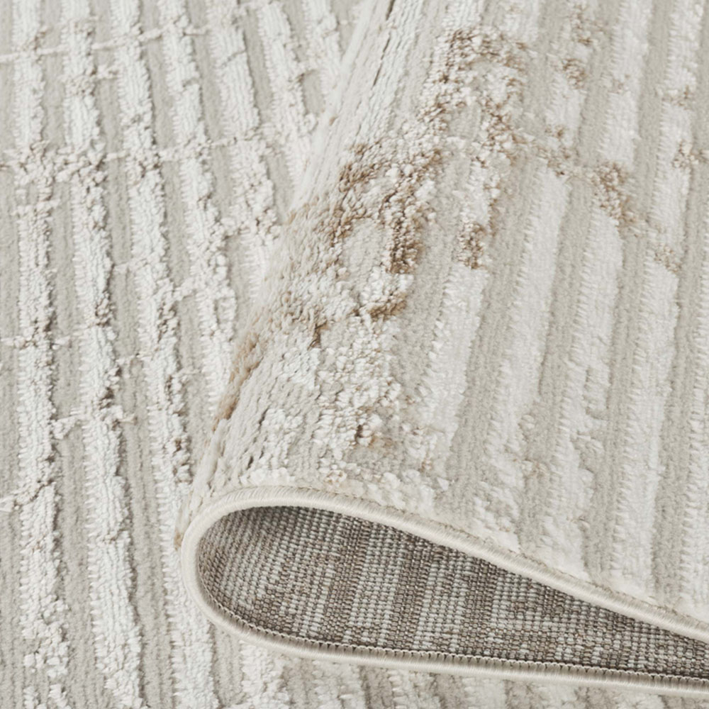 Desire Rugs Perla Beige Modern Abstract Linear Molten Design Rug 160 x 230cm Image 4