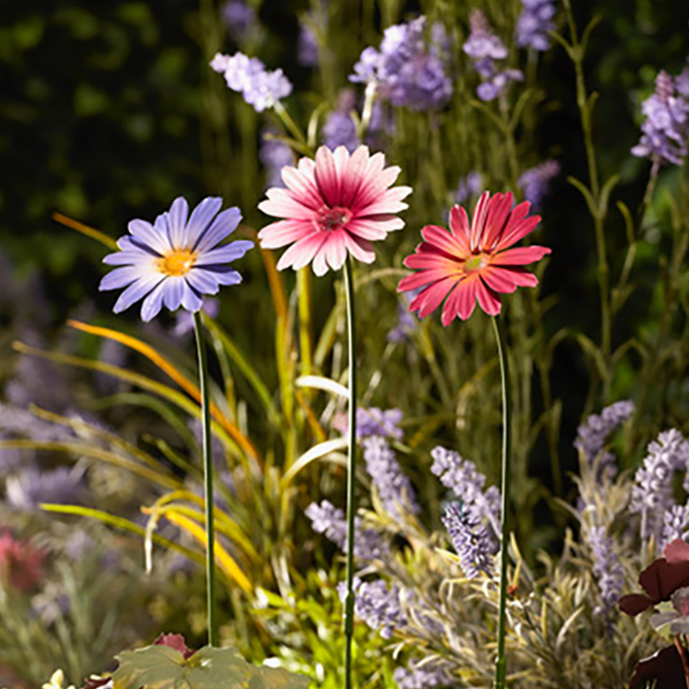 Garden Gear Purple Pink Magenta Metal Daisy Stake 6 Pack Image 3