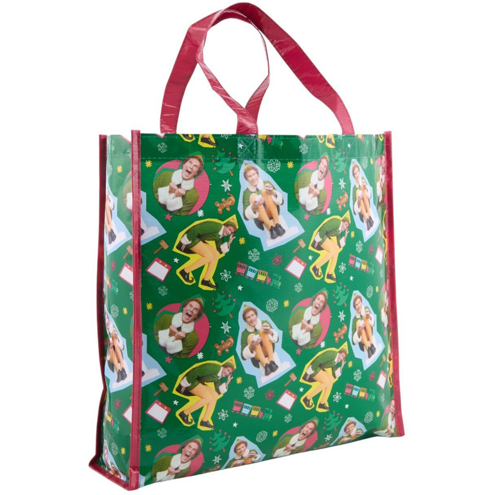 Assorted Elf Christmas Shopper Bag Red or Green Image 6