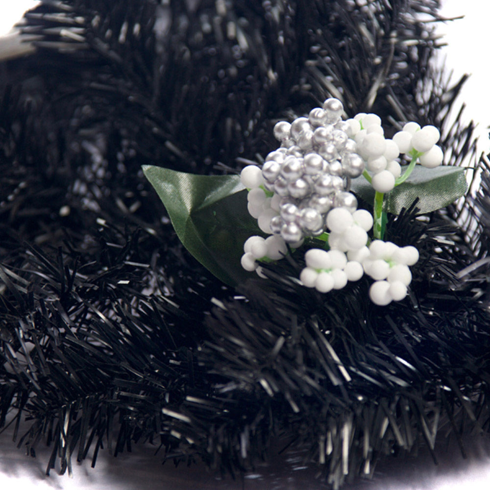 Best Artificial Black and Silver Christmas Garland 270cm Image 9
