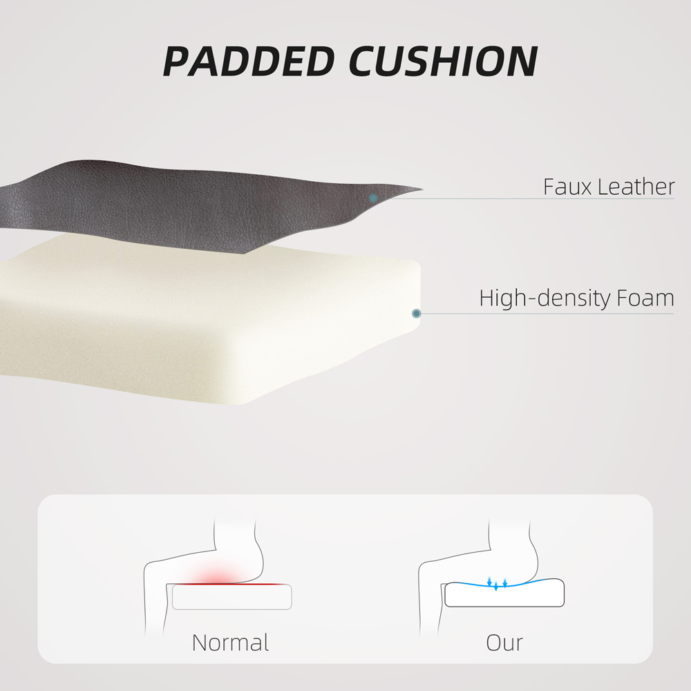 Portland Brown Faux Leather Tilting Home Office Chair Image 7