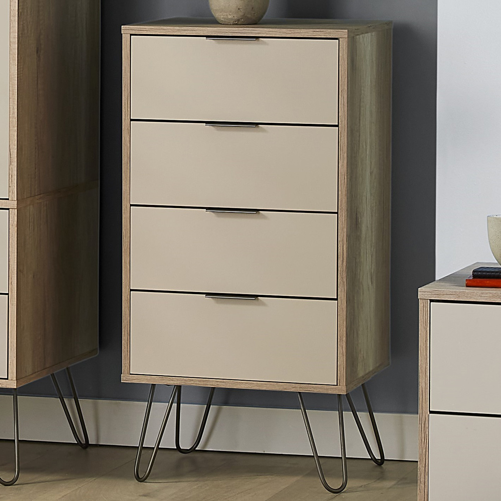 Core Products Augusta 4 Drawer Driftwood and Calico Narrow Chest of Drawers Image 1