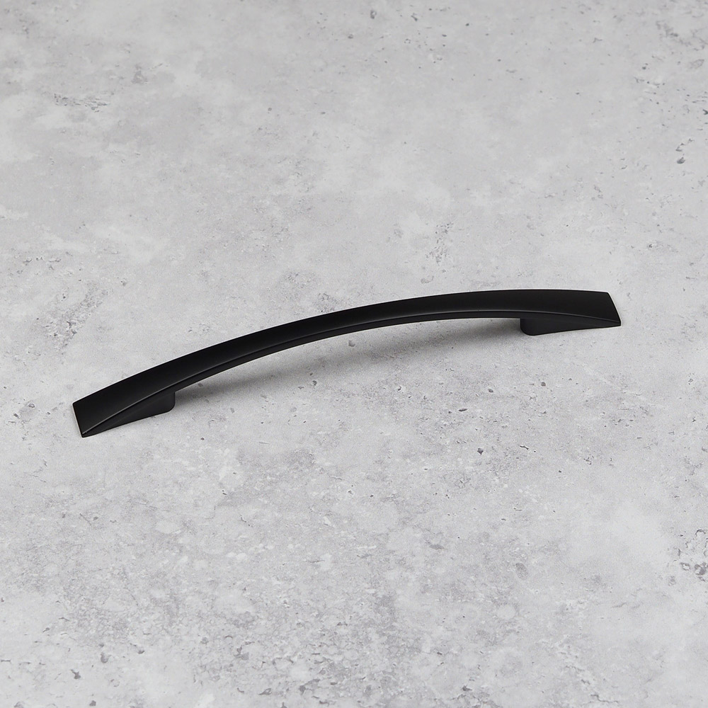 Handle & Home Matt Black Bow Handle 128mm Image 3