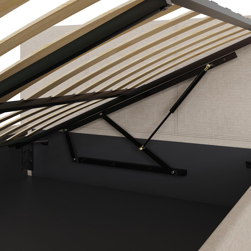 GFW Double Natural Side Lift Ottoman Bed Image 7