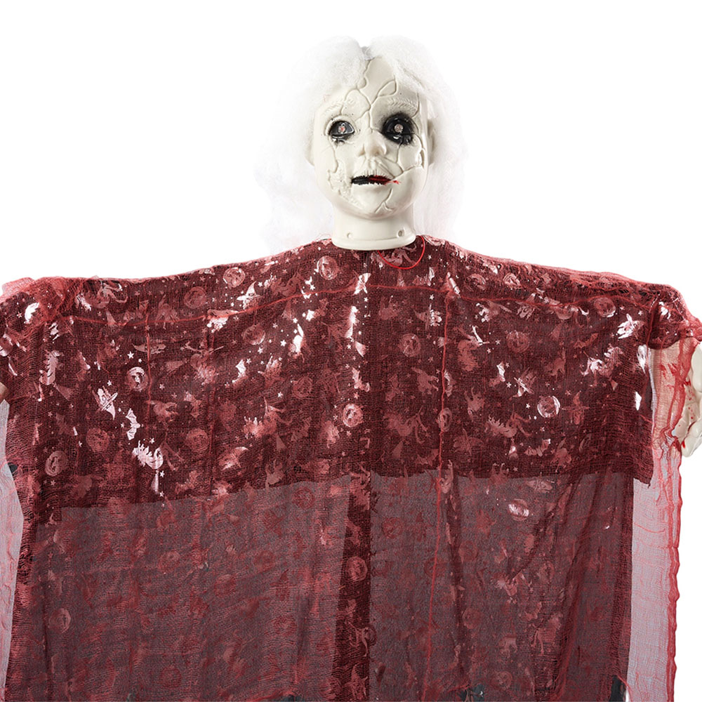 Living and Home Red Hanging Ghost Halloween Decoration 4ft Image 2