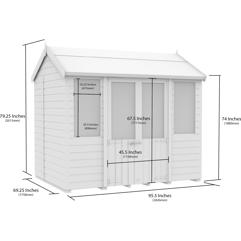 DIY Sheds 8 x 6ft Tongue and Groove Timber Apex Summerhouse Image 9