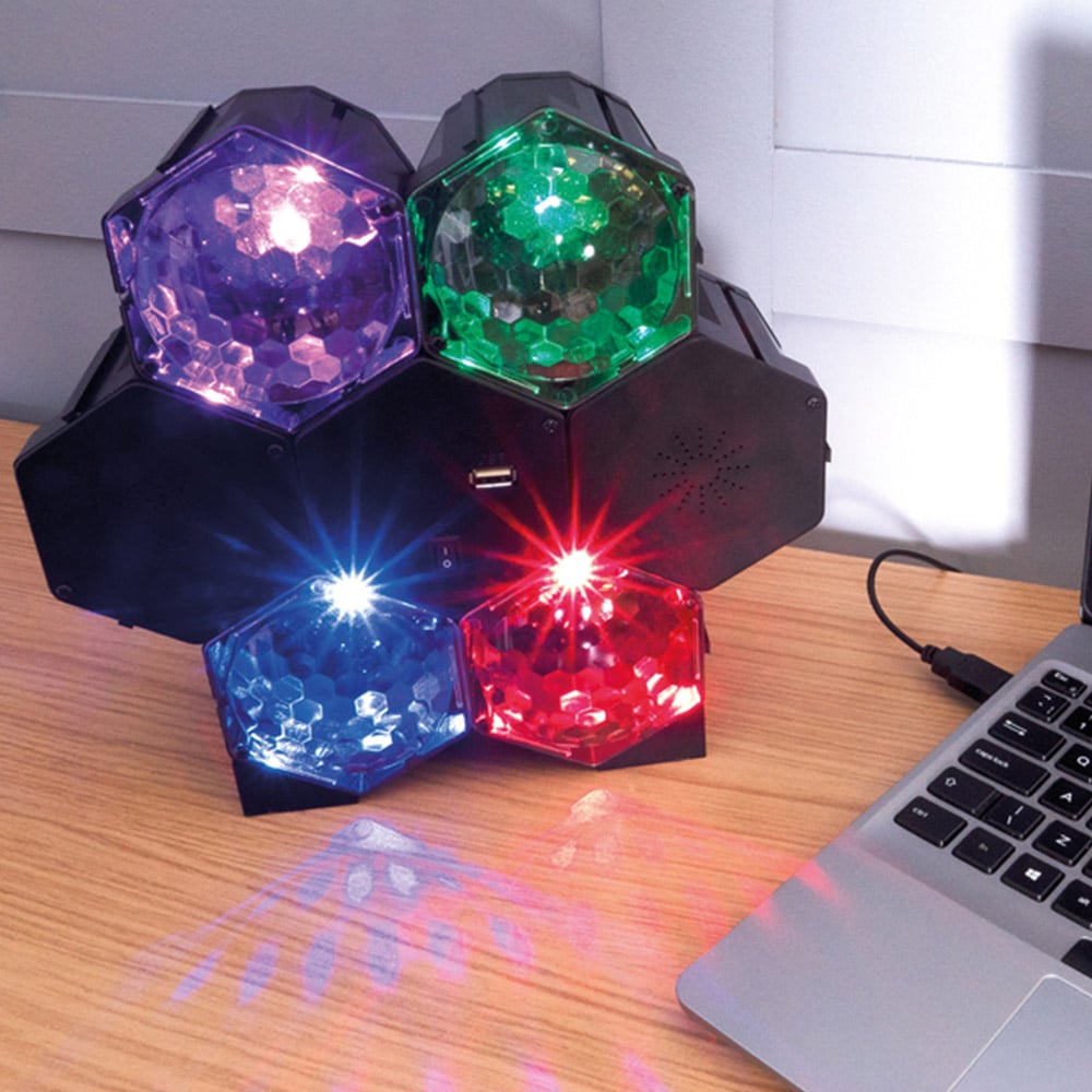 FX Lab 4 Way LED Light Effect with Bluetooth Speaker Image 2