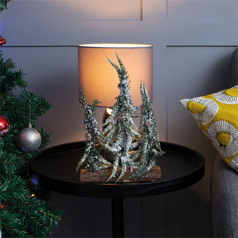 St Helens 26.5cm Snow Topped Mini Christmas Tree Display Image 2