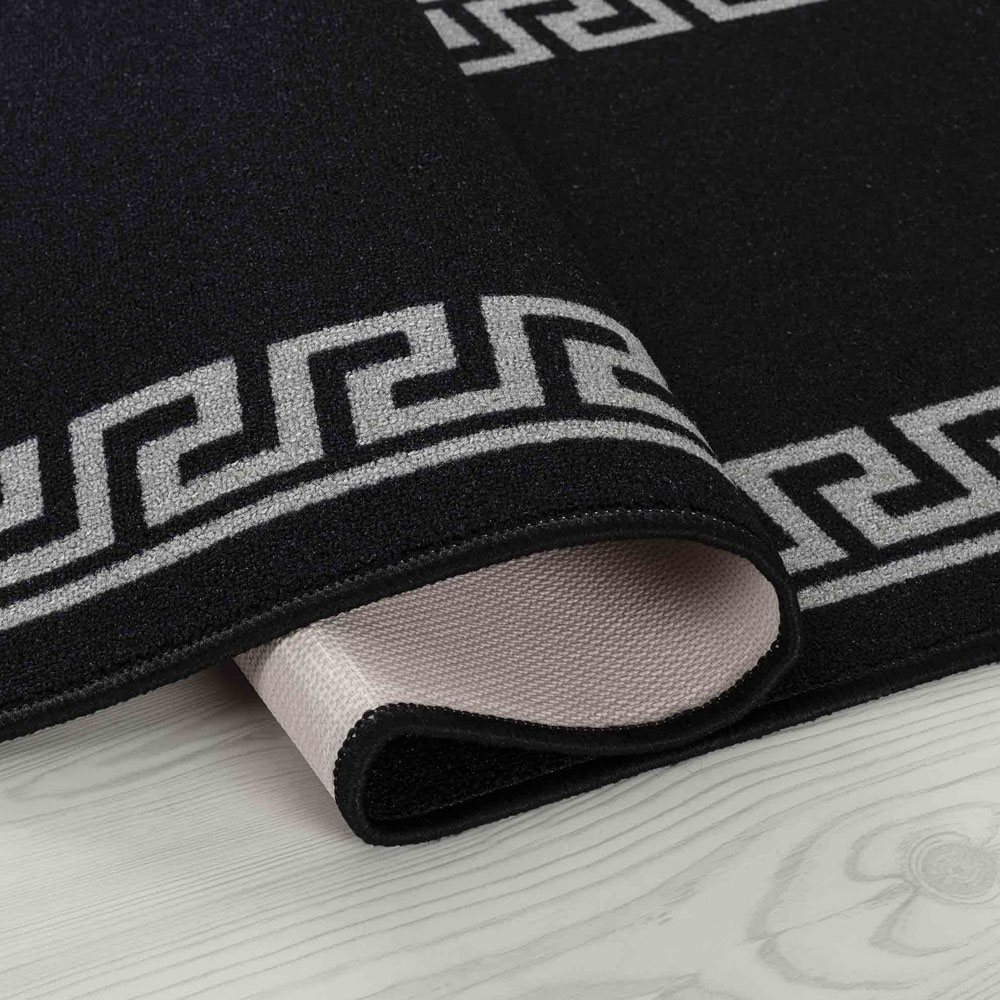 Desire Rugs Havana Black Greek Key Anti Slip Door Mat 300 x 80cm Image 3