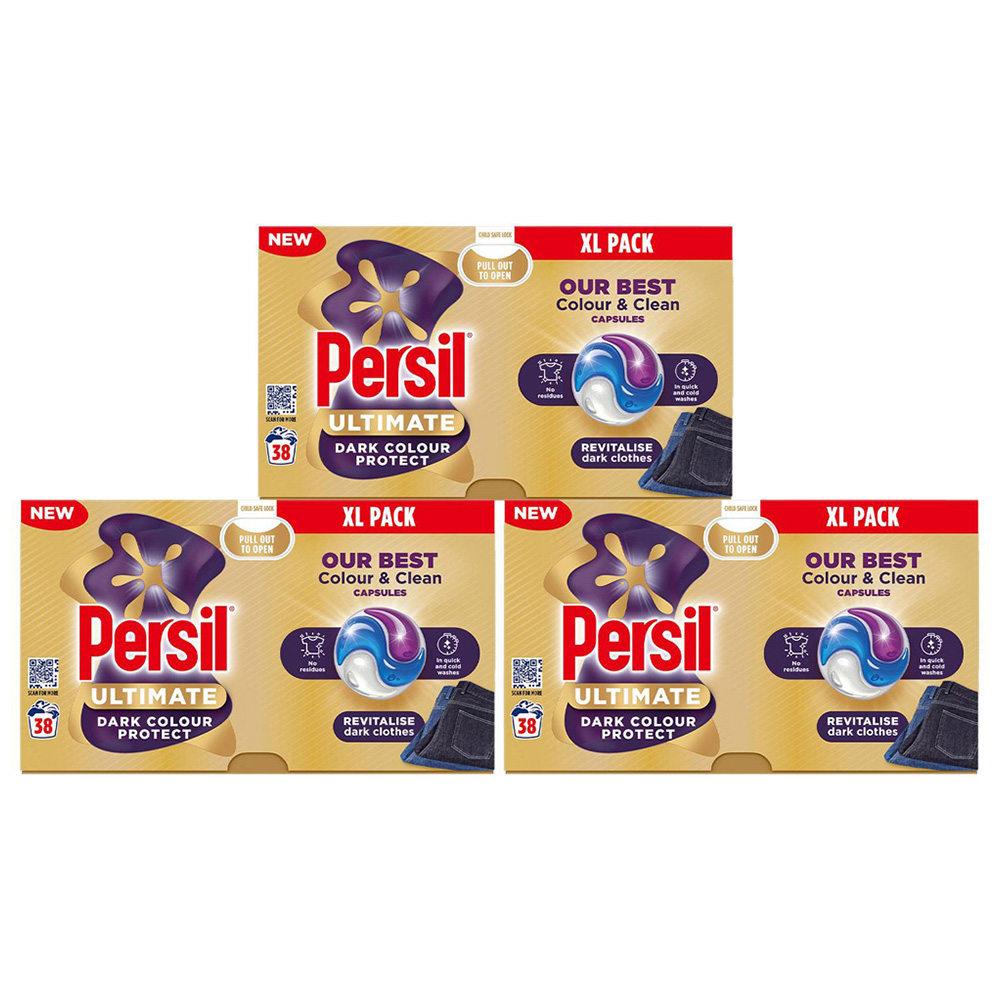 Persil Colour and Clean Washing Capsules 38 Washes 3 Pack Image 1